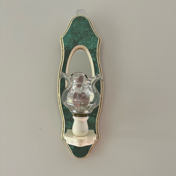 Vintage Home Interiors 90s Wall Decor Set – Shelf & Sconce Mirror - Picture 2 of 16